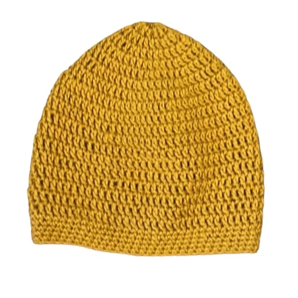 Cozy Yellow knit infinity scarf and matching hat